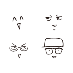 絵：環-Tamaki-メンバーのラフな似顔絵　左上：カシマ、右上：土家、左下：弟子丸、右下：和田